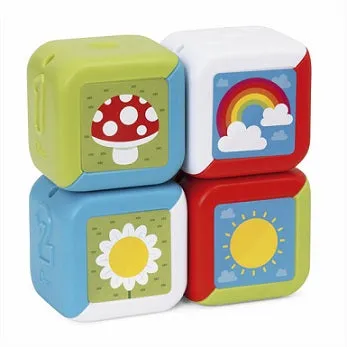 Gericare Multiaktivitätswürfel 2 in 1 4er-Set 7 cm stapelbar