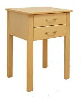 Gericare Nachttisch mit 2 Schubladen aus Buche, 500 x 400 x 720 mm
