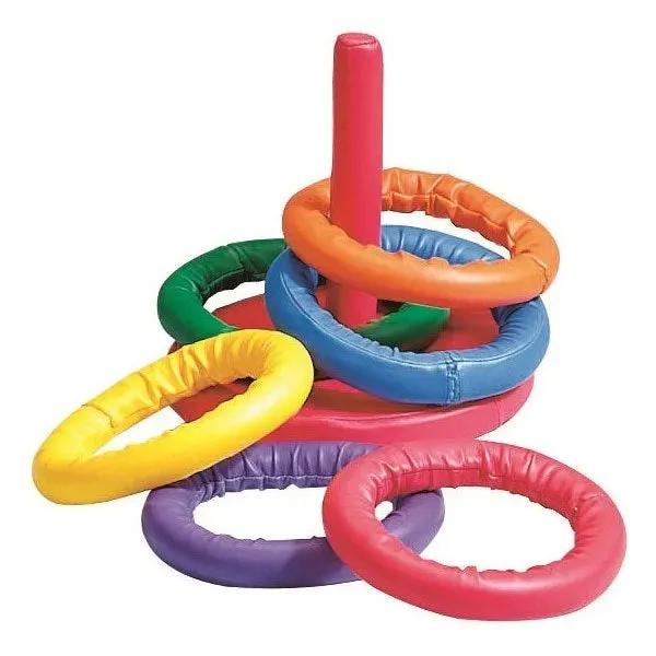 Gericare Ringwurfspiel 6 Ringe Schaumstoff