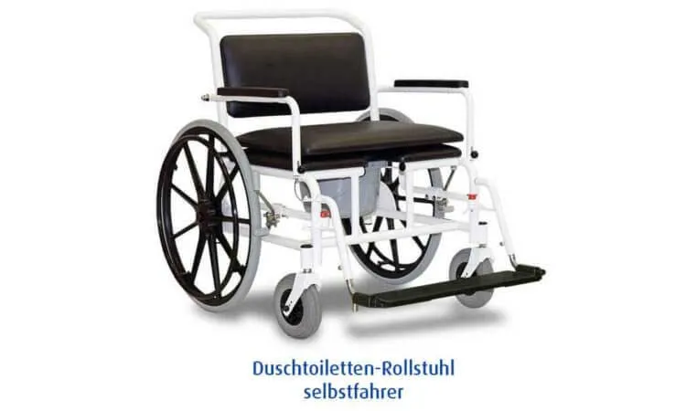 Novacare BIGREHA Duschstuhl Schwerlast 300 kg Edelstahl