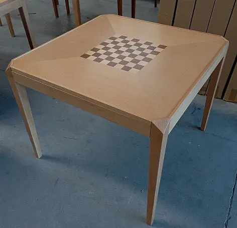 Gericare Spieltisch Holz 80x80 cm Schach und Karten