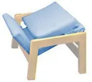 Gericare Fußhocker verstellbar Buche Vinyl 45 cm