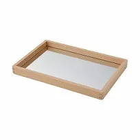Gericare Spiegel Tablett Holz 36x24 cm mit Acrylspiegel