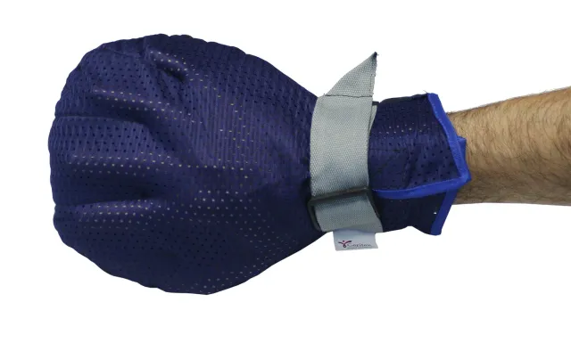 Gericare Schutzhandschuh gepolstert mit Fingertrenner blau