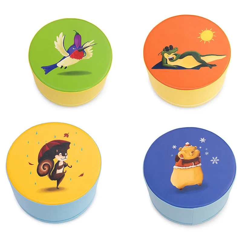 Gericare Kinderhocker 4er-Set 25 cm