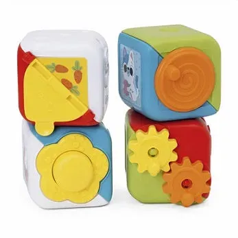 Gericare Multiaktivitätswürfel 2 in 1 4er-Set 7 cm stapelbar