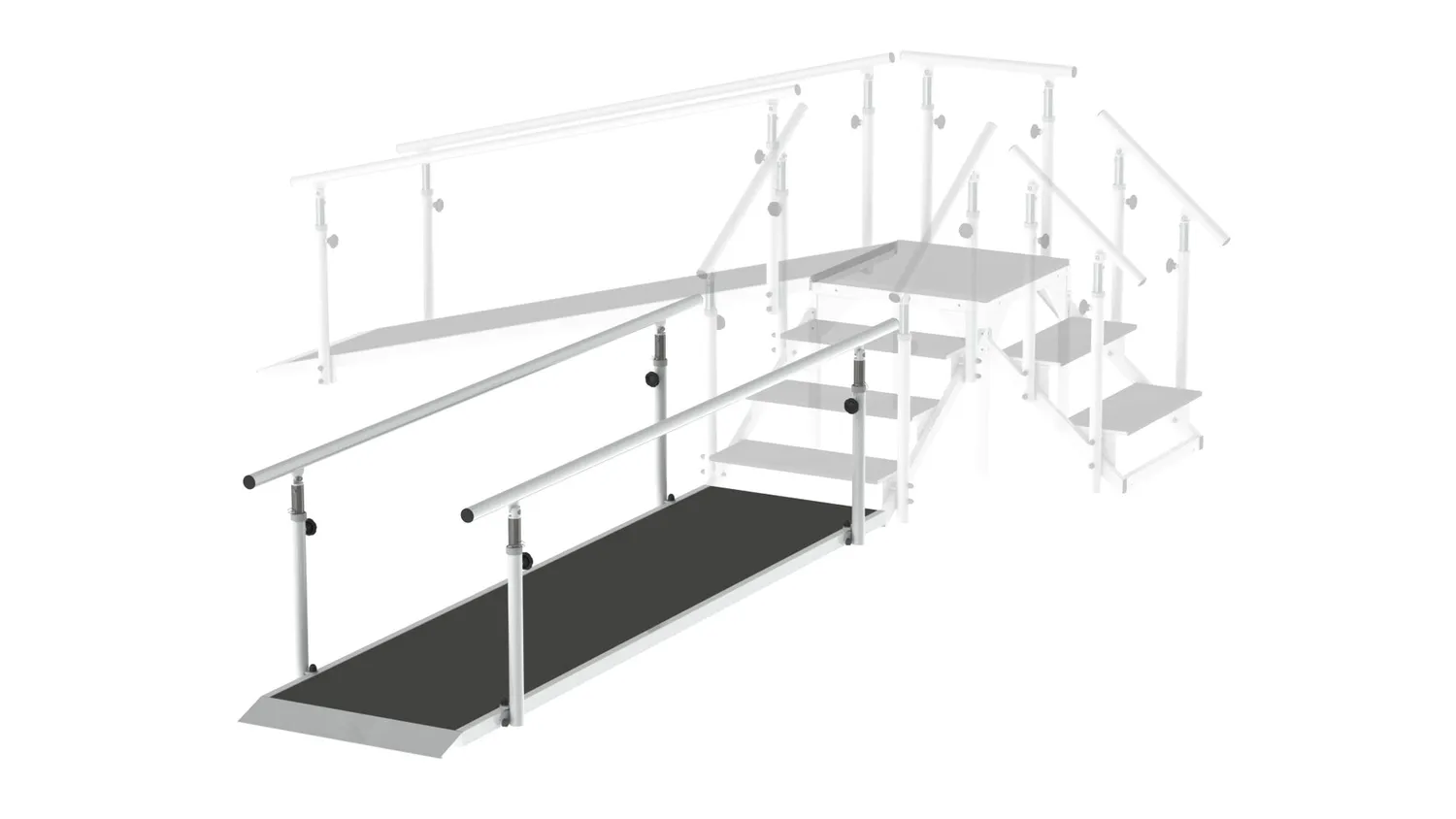 Gericare Parallelbarren Gehbarren höhenverstellbar 250 cm