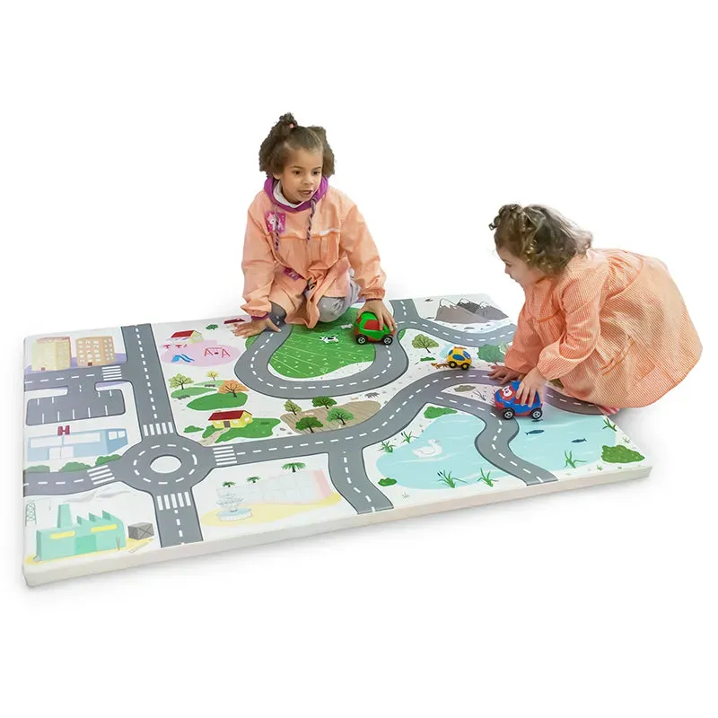 Gericare Pista Spielteppich Stadt 150x100x2 cm rutschfest