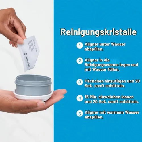 Invisalign Reinigungskristalle für Aligner 50 Stück klar