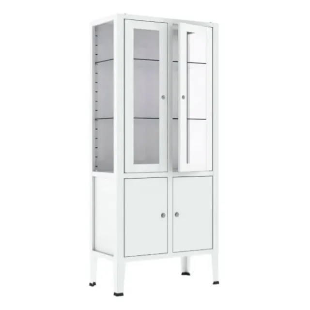 Gericare Instrumentenschrank Stahl Doppelfach 38x75x170 cm
