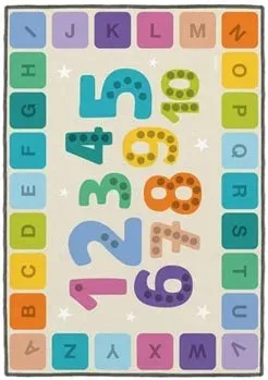 Gericare Spielteppich Buchstaben Zahlen 200x300 cm
