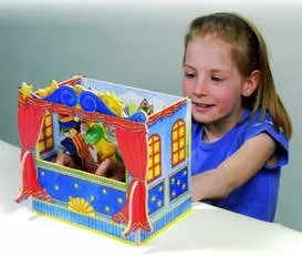 Gericare Fingerpuppentheater Holz 28x20x25 cm