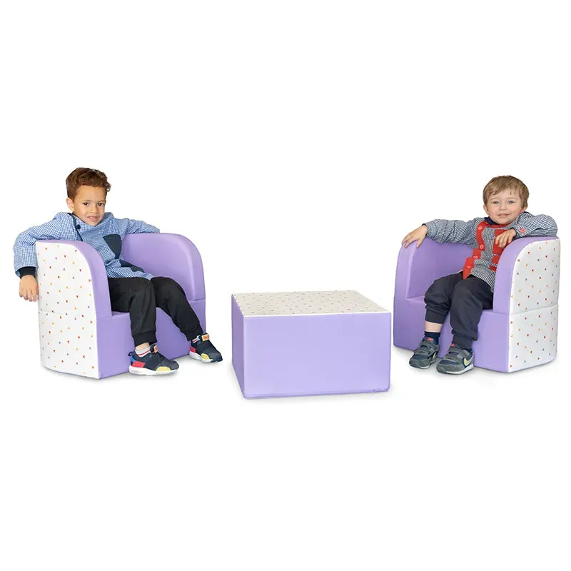 Gericare Kindersofa Set 2 Sofas + Hocker bedruckt 20cm