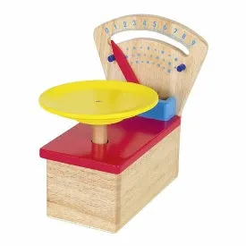 Gericare Küchenwaage Holz Spielzeug massiv 12x16x17 cm