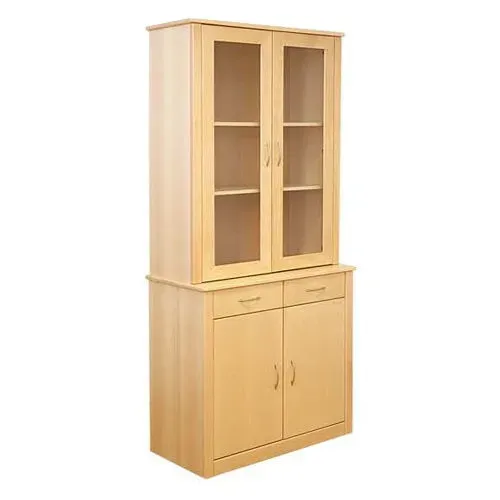 Gericare Geschirrschrank Buche mit Glastüren