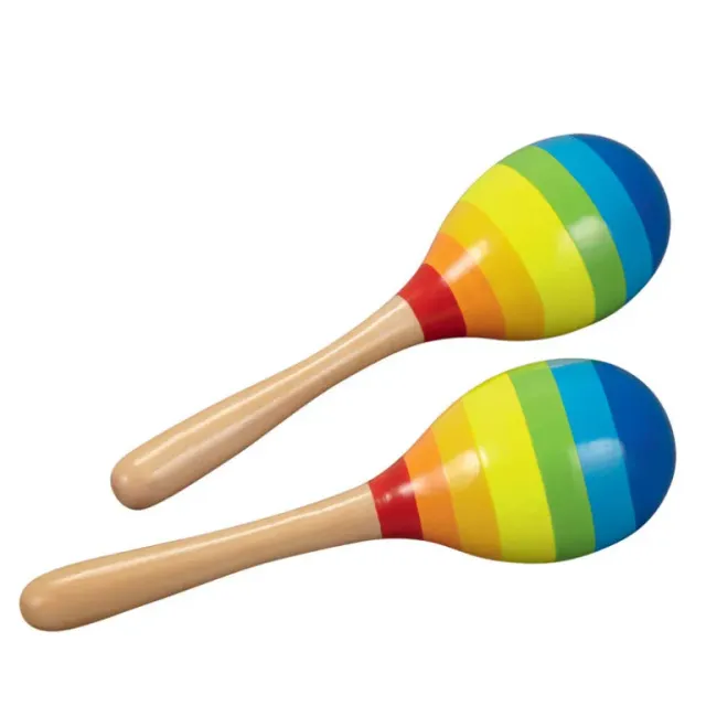 Gericare Maracas Holz Paar 20 cm bunt