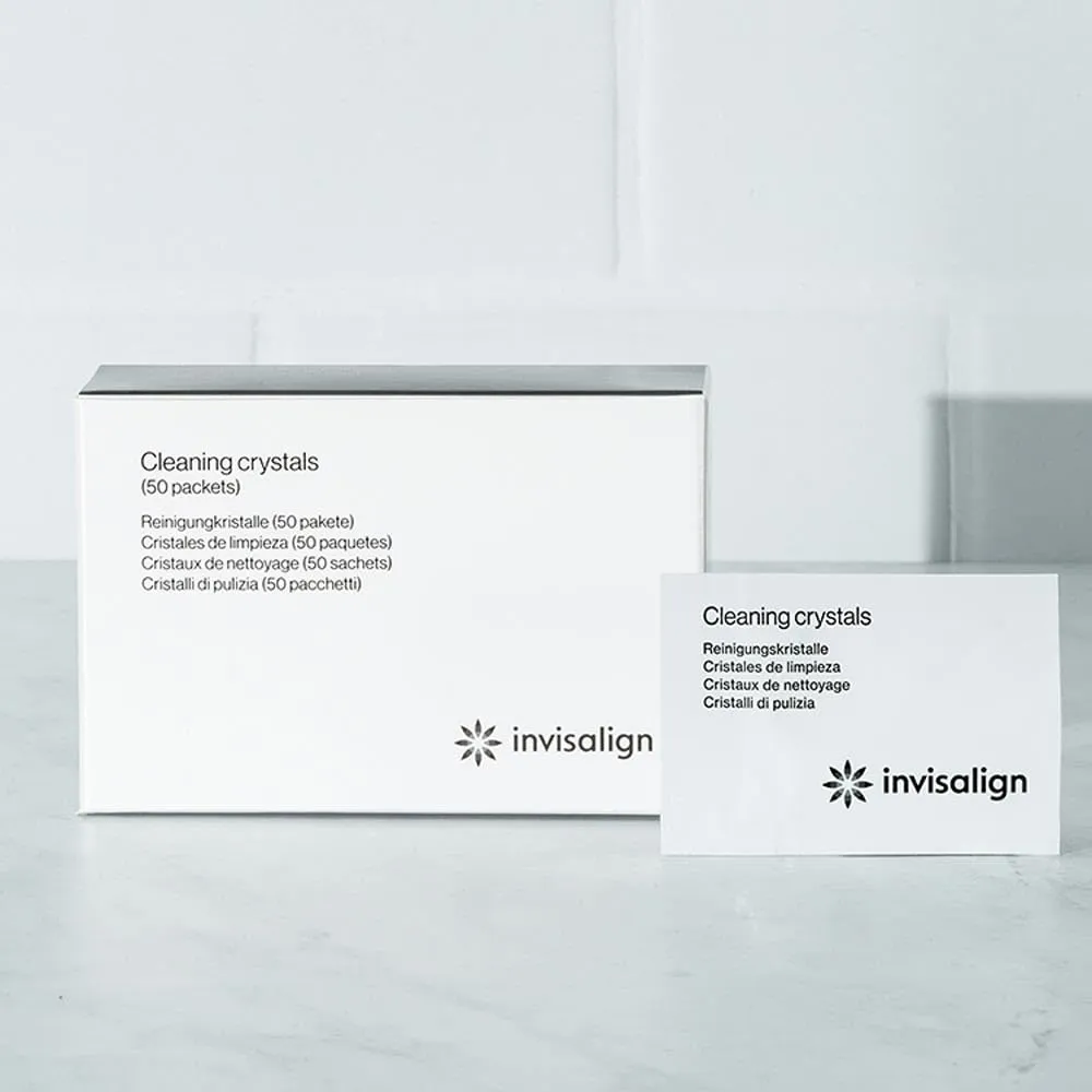 Invisalign Reinigungskristalle für Aligner 50 Stück klar