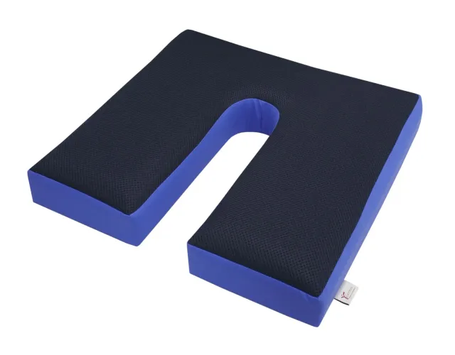 Gericare QuadTech Hufeisen-Sitzkissen 42 x 42 x 7 cm blau viskoelastisch