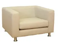 Gericare Einsitzer Sofa Vinyl Metallfüße 80 cm