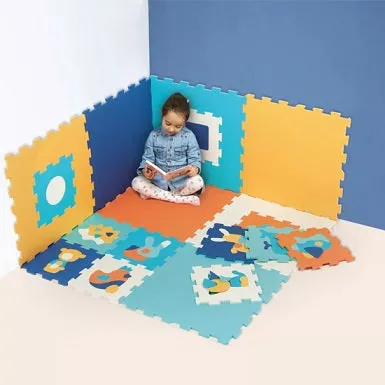 Gericare Schaum Spielteppich XXL Tiere 180x180 cm