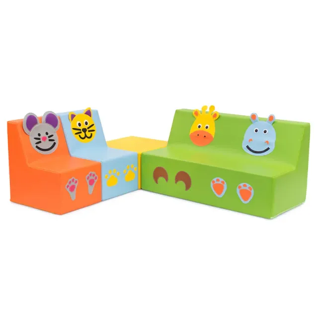 Gericare Kindersofa-Set Tiere 4-teilig Sitzhöhe 25 cm