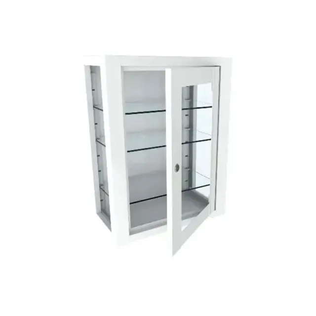 Gericare Wand-Medikamentenschrank Stahl Glas 250x450x600 mm