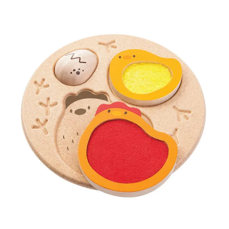Gericare Huhn Holzpuzzle 14x14x4 Lebenszyklus