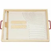 Gericare Sandwanne Montessori Holz mit Quarzsand 65x50 cm