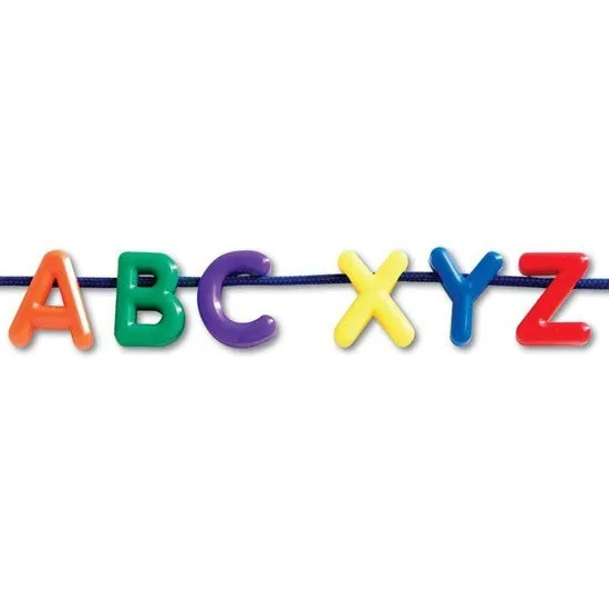 Gericare Fädelspiel Alphabet 260 Buchstaben 15 Bänder
