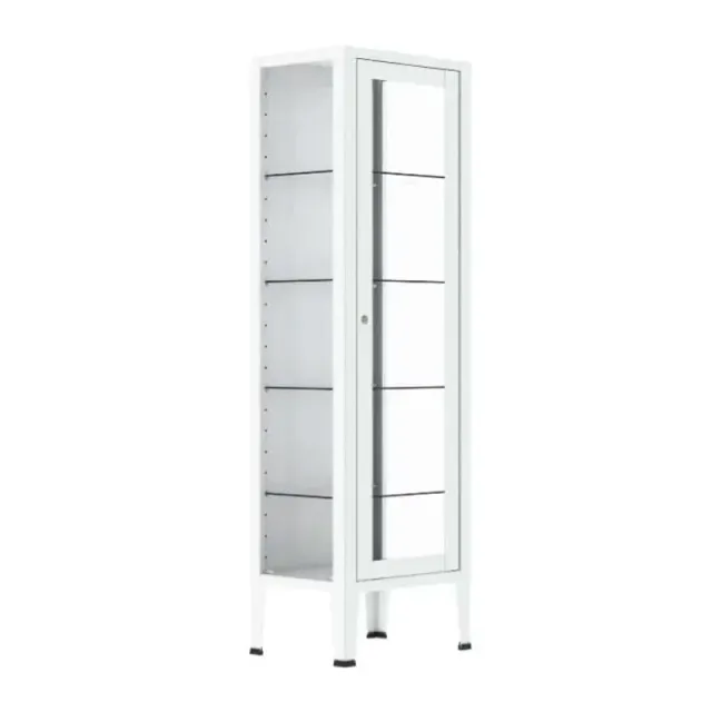 Gericare Medikamentenschrank Stahl Glas 4 Böden