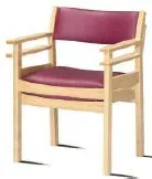 Gericare Seniorenstuhl Holz stapelbar mit Armlehnen