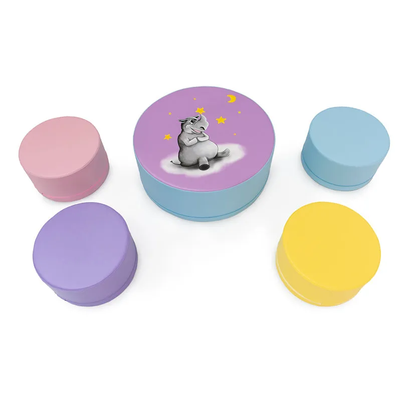 Gericare Creche Nashorn Kindertisch-Set 5-teilig abwaschbar