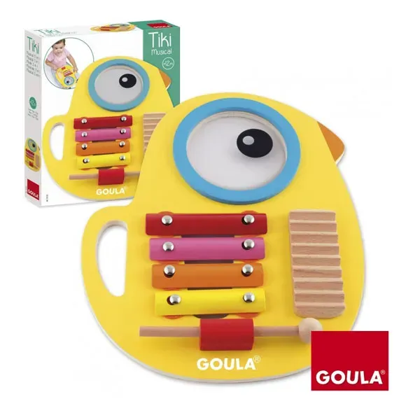 Gericare Tiki Musikspielzeug 3 in 1 Vogel Holz