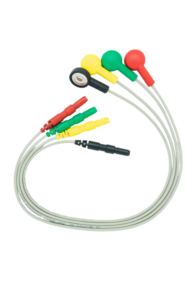 GETEMED CardioMem CM 3000 Druckknopfadapter-Satz 4-teilig geschirmt