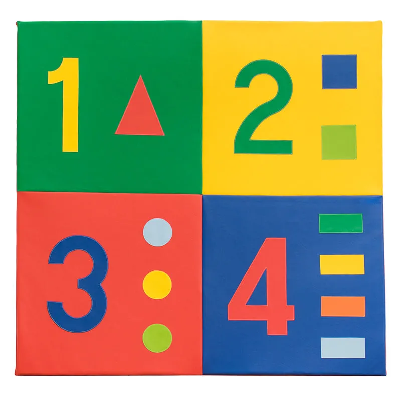 Gericare Zahlen Spielteppich Formen Relief rutschfest