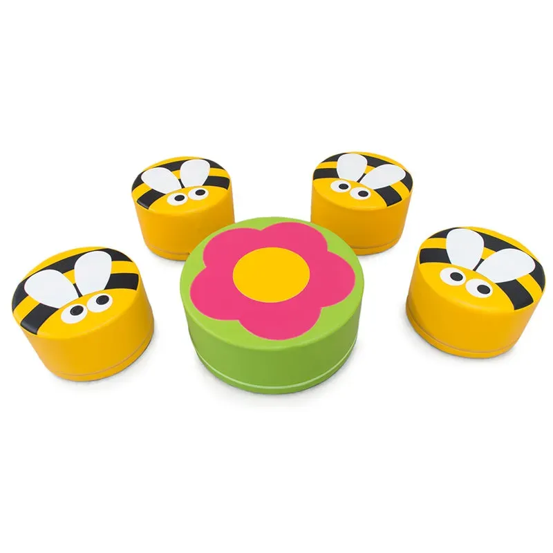 Gericare Blume Biene Kindertisch-Set 5-teilig Schaumstoff