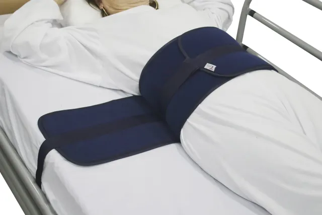 Gericare Basic 180º Bauchgurt Bett 90 cm blau verstellbar