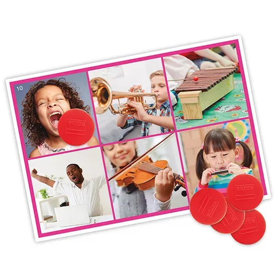 Gericare Bingo ações e instrumentos Bingospiel Geräusche 3–8 Jahre