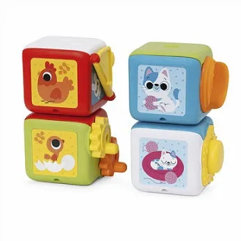Gericare Multiaktivitätswürfel 2 in 1 4er-Set 7 cm stapelbar