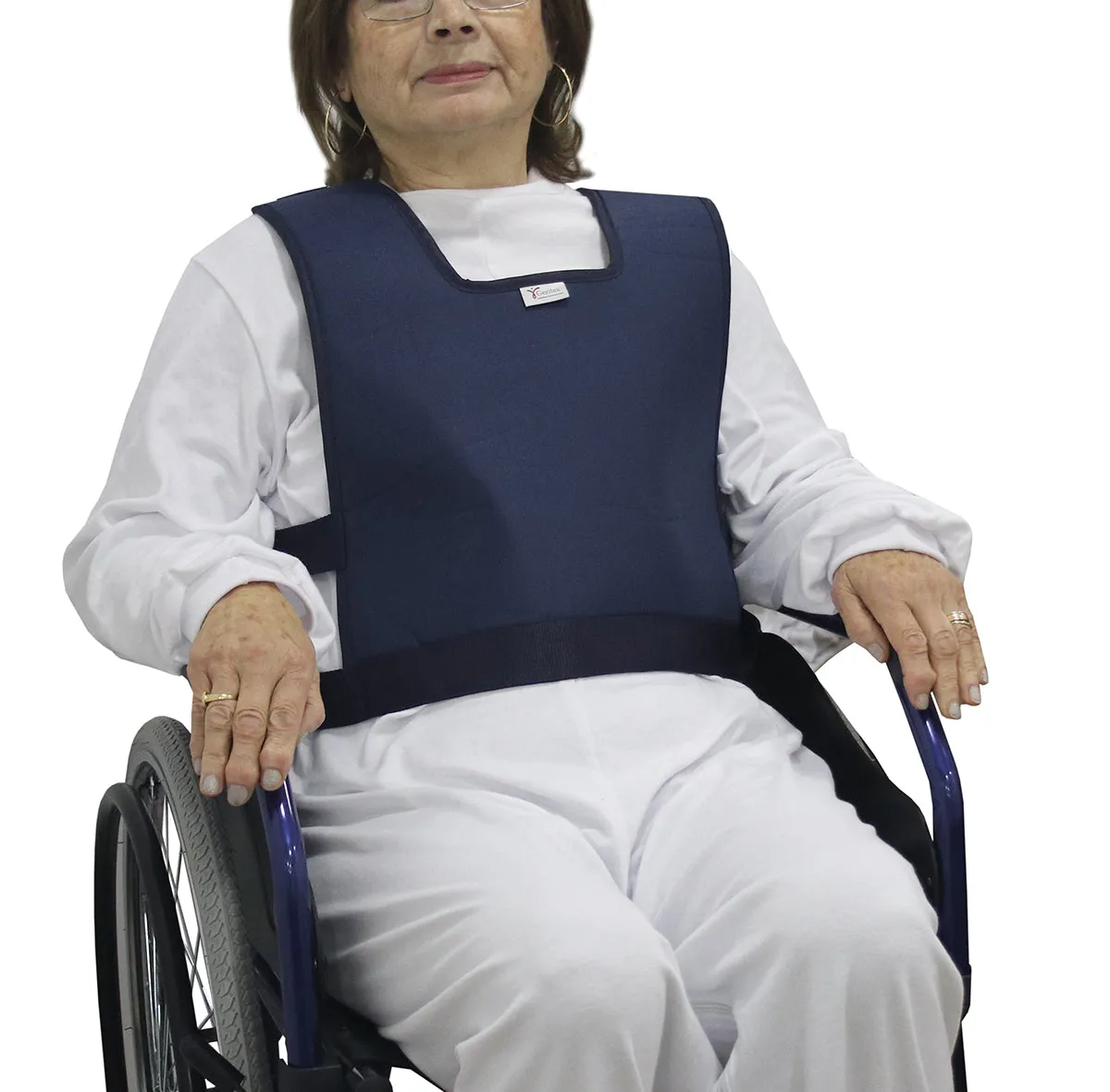 Gericare Sicherheitsweste Rollstuhl blau Haltegurt
