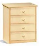 Gericare Nachttisch 4 Schubladen Buche 48x38x60 cm