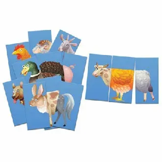 Gericare Bauernhof Tiere Zuordnungsspiel 30 Teile 14,5x29 cm