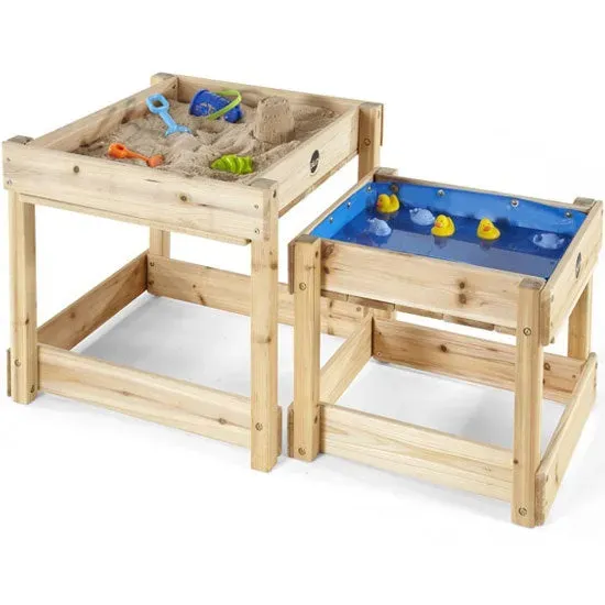 Gericare Wasser- und Sandspieltisch 2er-Set Kiefer