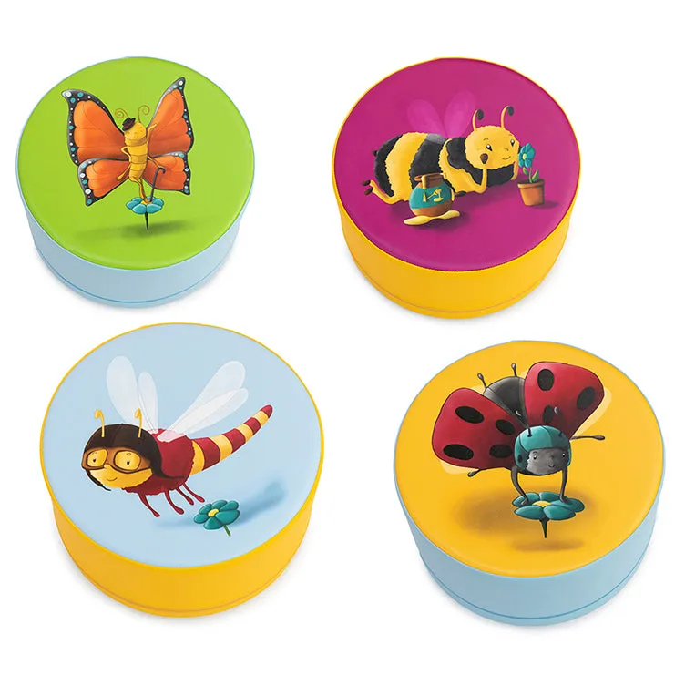 Gericare Sitzhocker 4er-Set 35x20 cm Krippelinie