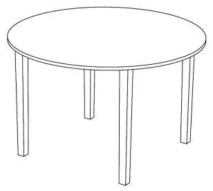 Gericare Runder Tisch Buche 120x75 cm Laminat
