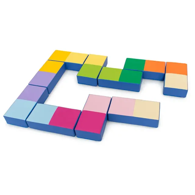 Gericare Domino Farben Schaumstoff 10 Teile mit Tasche