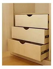 Gericare Schubladenblock 3 Schubladen Kleiderschrank Buche